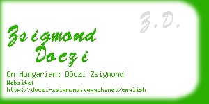 zsigmond doczi business card